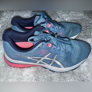 ASICS Women's Athletic Sneakers in Blue and Pink - Size 9